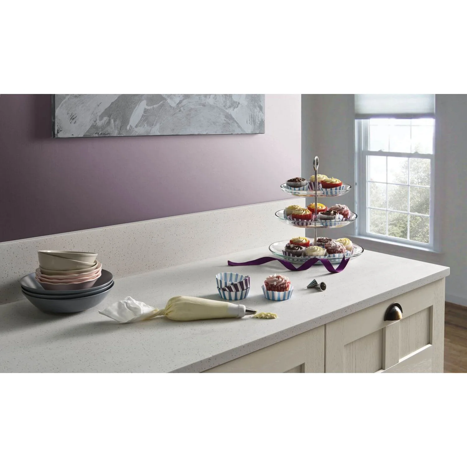 Minerva Ice Crystal Splashback - 305 X 60 X 1.2cm 2 Minerva Ice Crystal Splashback - 305 X 60 X 1.2cm - Image 2