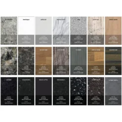 None Marble Swirl Breakfast Bar - Profile Edge - 200 X 90 X 3.8cm -Hoove Kitchen Shop 12812156 2064833220920018