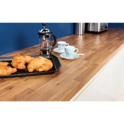 None Golden Oak Breakfast Bar - Profile Edge - 200 X 90 X 3.8cm -Hoove Kitchen Shop 12812285 9734833221677995
