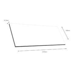 Zenith Marble Veneto Compact Laminate Breakfast Bar - 2400x950x12.5mm -Hoove Kitchen Shop 12834327 1064833167523039