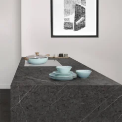 Zenith Cloudy Nova Compact Laminate Upstand - 3000x100x12.5mm -Hoove Kitchen Shop 12834330 6454833167801031