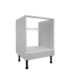 High Gloss Slab White 600mm Built-in Oven Housing Unit