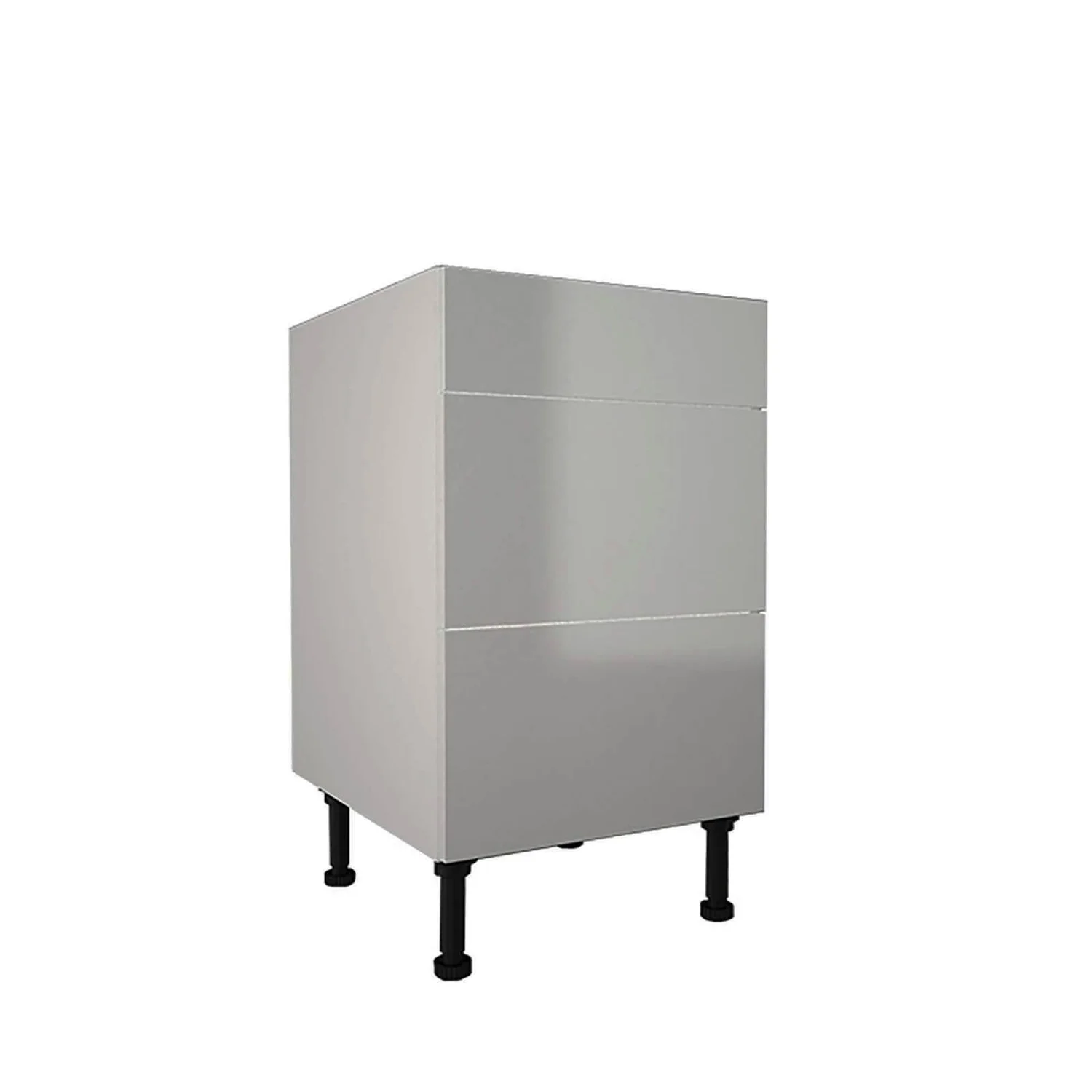 High Gloss Slab Grey 500mm 3 Drawer Premium Unit 1 High Gloss Slab Grey 500mm 3 Drawer Premium Unit