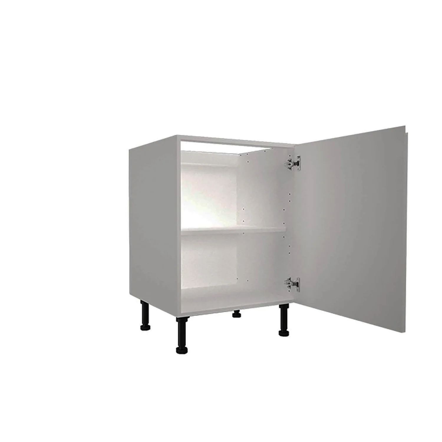 Handleless Grey Gloss 600mm Base Unit 2 Handleless Grey Gloss 600mm Base Unit - Image 2