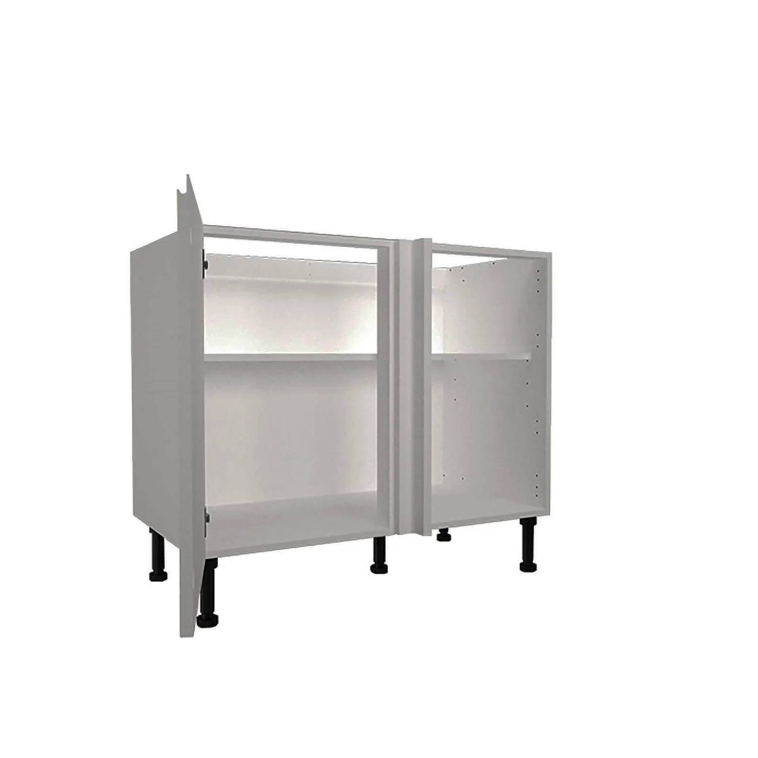 Handleless Grey Gloss 1000mm Corner Base Unit 2 Handleless Grey Gloss 1000mm Corner Base Unit - Image 2