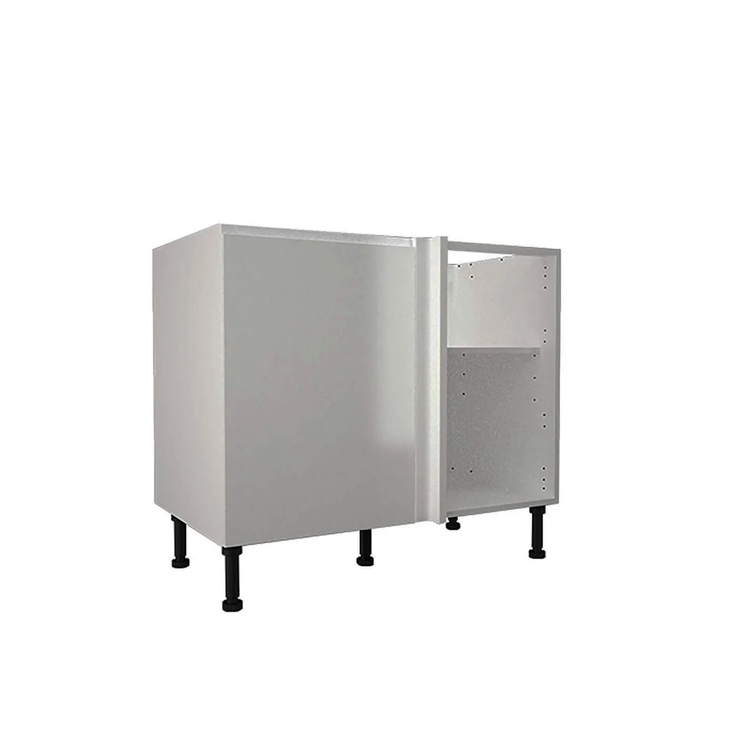 Handleless Grey Gloss 1000mm Corner Base Unit 1 Handleless Grey Gloss 1000mm Corner Base Unit