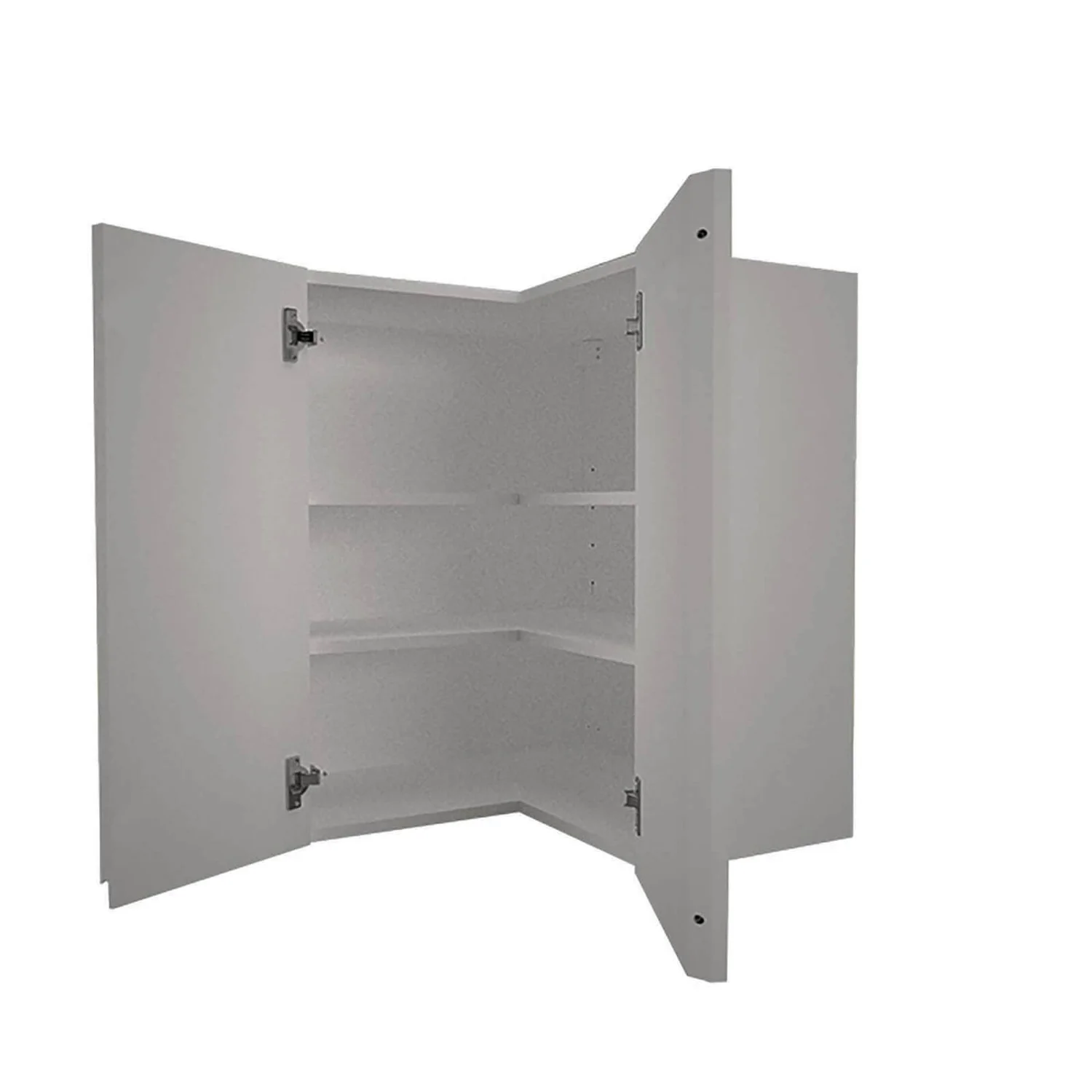Handleless Grey Gloss 635mm Corner Wall Unit 2 Handleless Grey Gloss 635mm Corner Wall Unit - Image 2