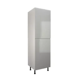 Handleless Grey Gloss 600mm Larder 50:50 Fridge Freezer Unit