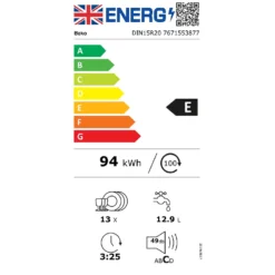 Beko DIS16R10 Fully Integrated Slimline Dishwasher - Silver Control Panel With Fixed Door Fixing Kit -Hoove Kitchen Shop 13481848 1135029418927502