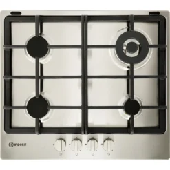 Indesit Aria THP641W/IX/I 58cm Gas Hob - Stainless Steel