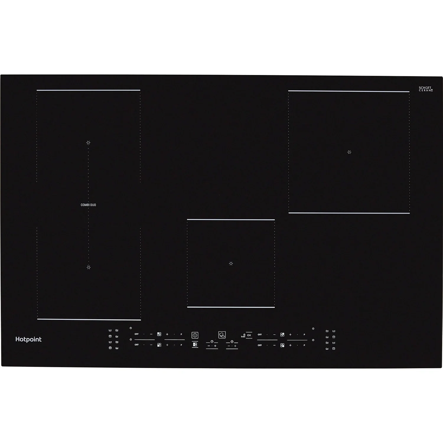 Hotpoint TB3977BBF 77cm Induction Hob - Black 1 Hotpoint TB3977BBF 77cm Induction Hob - Black