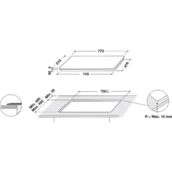 Hotpoint TB3977BBF 77cm Induction Hob - Black 10 Hotpoint TB3977BBF 77cm Induction Hob - Black -Hoove Kitchen Shop 13481919 9394914603145818