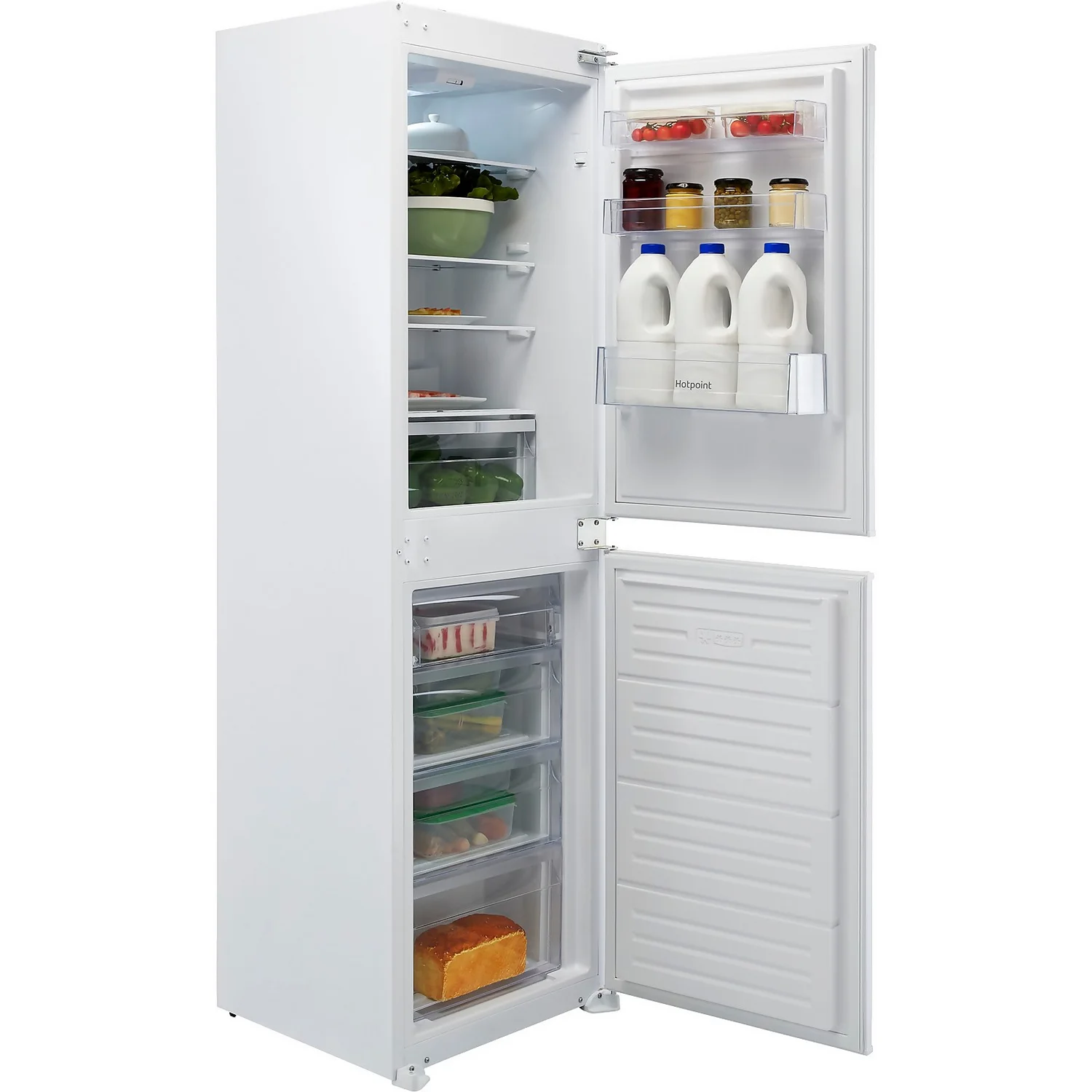 Hotpoint HBC185050F1 Integrated 50/50 Frost Free Fridge Freezer With Sliding Door Fixing Kit - White 1 Hotpoint HBC185050F1 Integrated 50/50 Frost Free Fridge Freezer With Sliding Door Fixing Kit - White