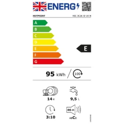 Hotpoint HIC3C26WUKN Fully Integrated Standard Dishwasher - Stainless Steel Control Panel With Fixed Door Fixing Kit -Hoove Kitchen Shop 13481931 1825029618013901