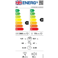 AEG L7WC8632BI Integrated 8Kg / 4Kg Washer Dryer With 1600 Rpm - White -Hoove Kitchen Shop 13481952 1774914605633925
