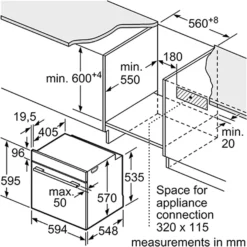 Bosch Serie 4 HBS534BB0B Built In Electric Single Oven - Black -Hoove Kitchen Shop 13481957 4614914607305384