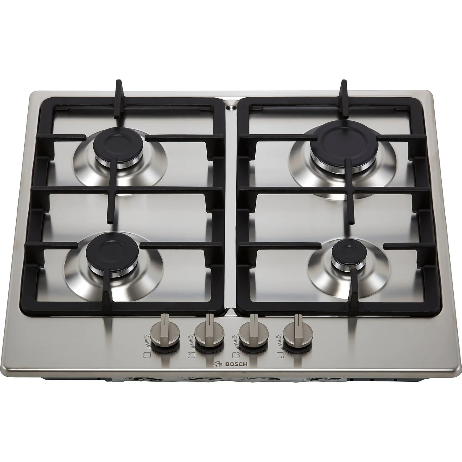 Bosch Serie 4 PGP6B5B90 58cm Gas Hob - Stainless Steel 2 Bosch Serie 4 PGP6B5B90 58cm Gas Hob - Stainless Steel - Image 2