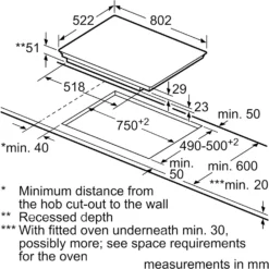Bosch Serie 6 PIV851FB1E 80cm Induction Hob - Black -Hoove Kitchen Shop 13481969 1474914609351267