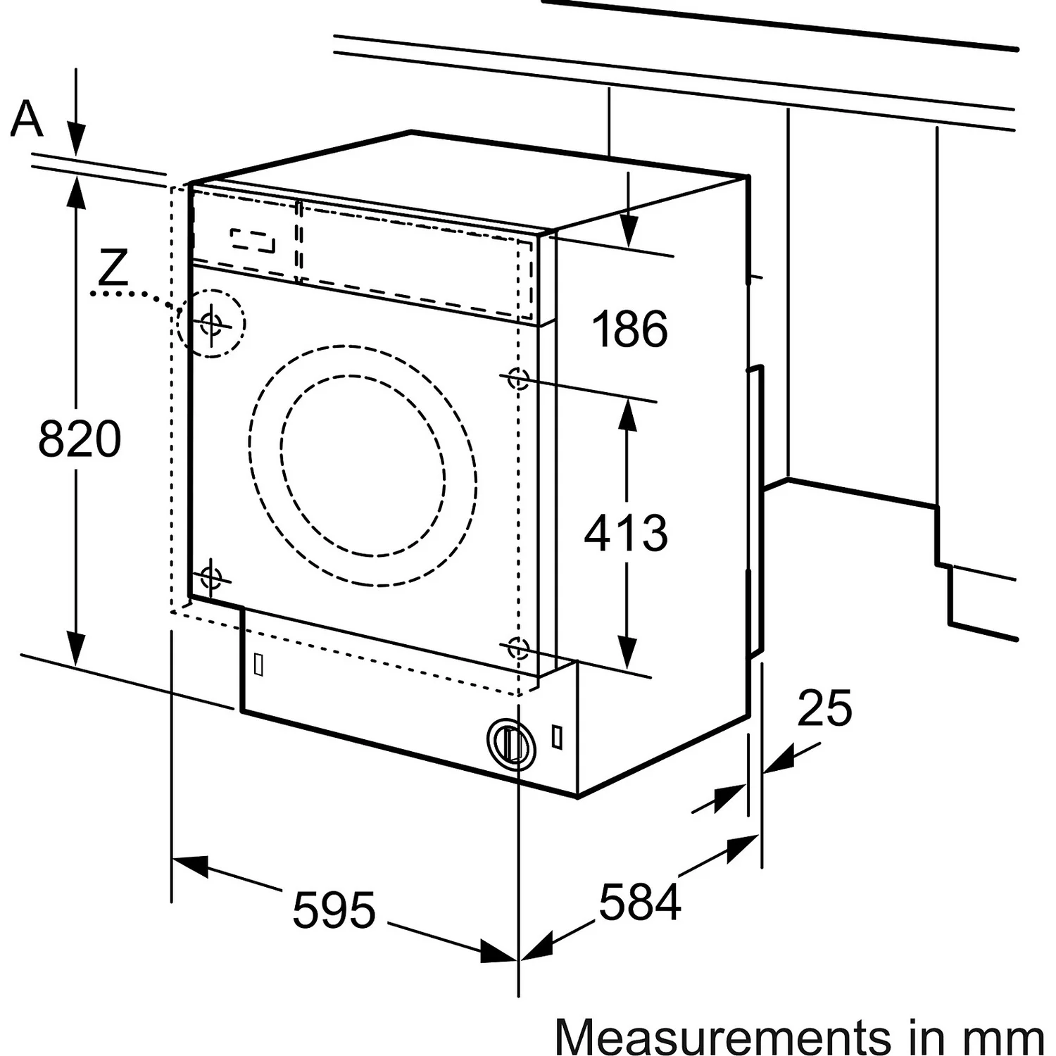 Bosch Serie 4 WKD28352GB Integrated 7Kg / 4Kg Washer Dryer With 1355 Rpm - White 7 Bosch Serie 4 WKD28352GB Integrated 7Kg / 4Kg Washer Dryer With 1355 Rpm - White - Image 7