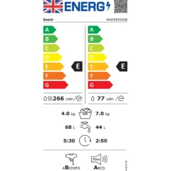 Bosch Serie 4 WKD28352GB Integrated 7Kg / 4Kg Washer Dryer With 1355 Rpm - White 15 Bosch Serie 4 WKD28352GB Integrated 7Kg / 4Kg Washer Dryer With 1355 Rpm - White -Hoove Kitchen Shop 13481986 1964914610579062