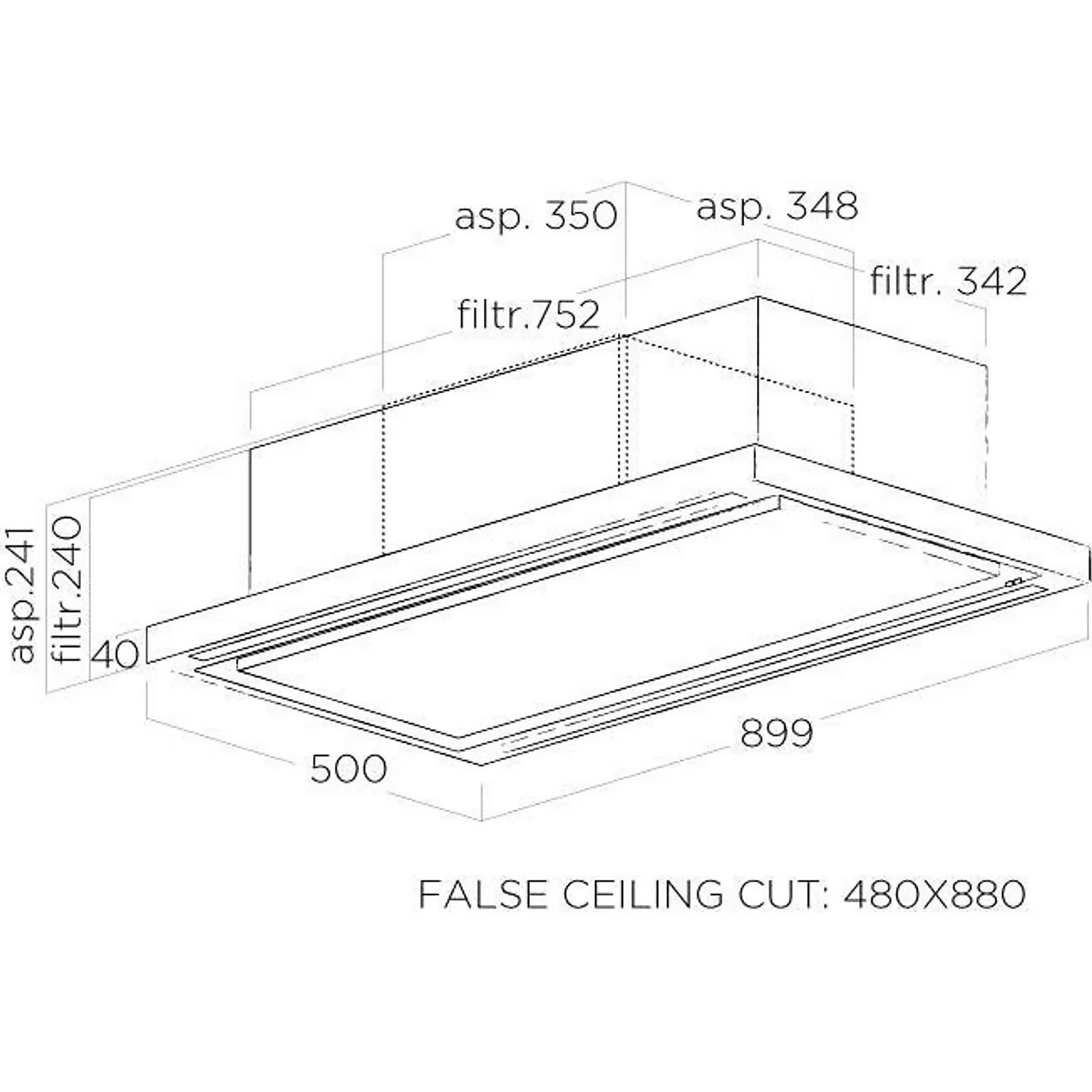 Elica CLOUD-SEVEN-RC 90 Cm Ceiling Cooker Hood - Stainless Steel 8 Elica CLOUD-SEVEN-RC 90 Cm Ceiling Cooker Hood - Stainless Steel - Image 8