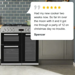 Beko KDVF90X 90cm Dual Fuel Range Cooker - Stainless Steel -Hoove Kitchen Shop 13482018 9744914603947076