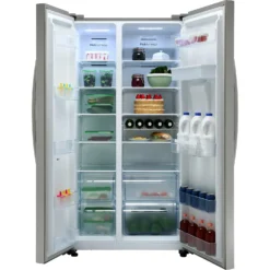 Hisense RS741N4WC11 American Fridge Freezer - Stainless Steel Effect -Hoove Kitchen Shop 13482019 1774914608059161