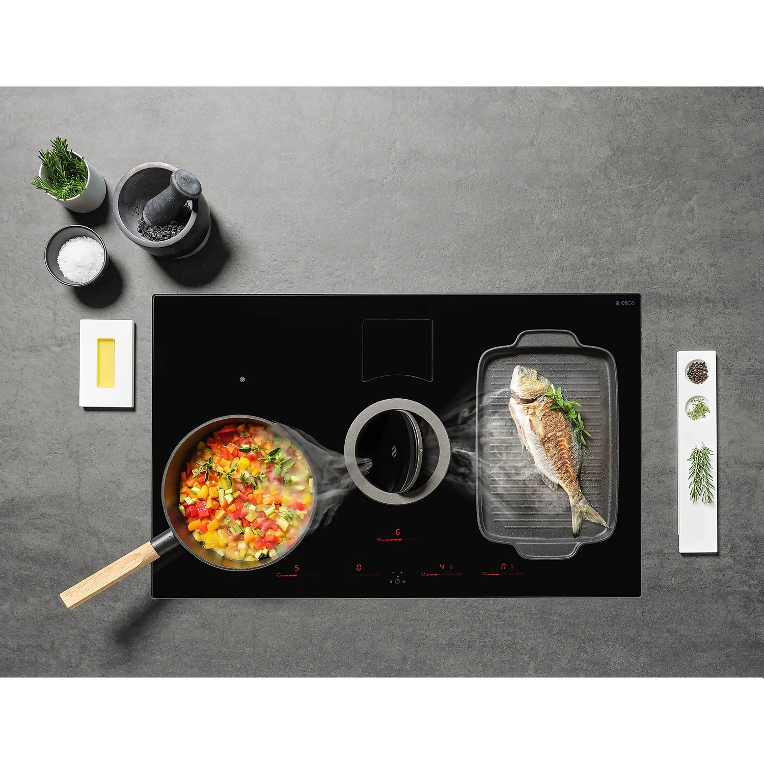 Elica NT-SWITCH BG RC 83cm Venting Induction Hob - Black 4 Elica NT-SWITCH BG RC 83cm Venting Induction Hob - Black - Image 4