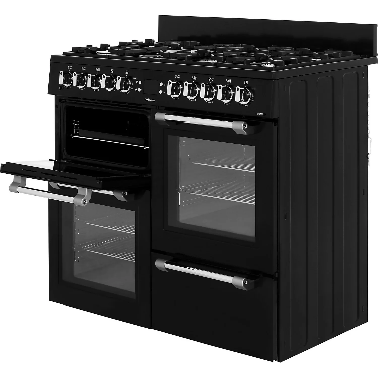 Leisure Cookmaster 100 CK100F232K 100cm Dual Fuel Range Cooker - Black 2 Leisure Cookmaster 100 CK100F232K 100cm Dual Fuel Range Cooker - Black - Image 2