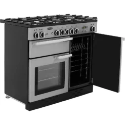 Rangemaster Professional Plus PROP100DFFSS/C 100cm Dual Fuel Range Cooker - Stainless Steel -Hoove Kitchen Shop 13482029 6034914607781631