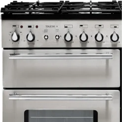Rangemaster Toledo + TOLP90DFFSS/C 90cm Dual Fuel Range Cooker - Stainless Steel / Chrome -Hoove Kitchen Shop 13482034 1214914608585691