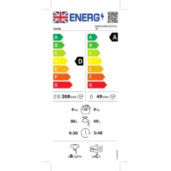 Candy Rapido ROW41066DWMCE Wifi Connected 10Kg / 6Kg Washer Dryer With 1400 Rpm - White -Hoove Kitchen Shop 13482050 1854914609995982
