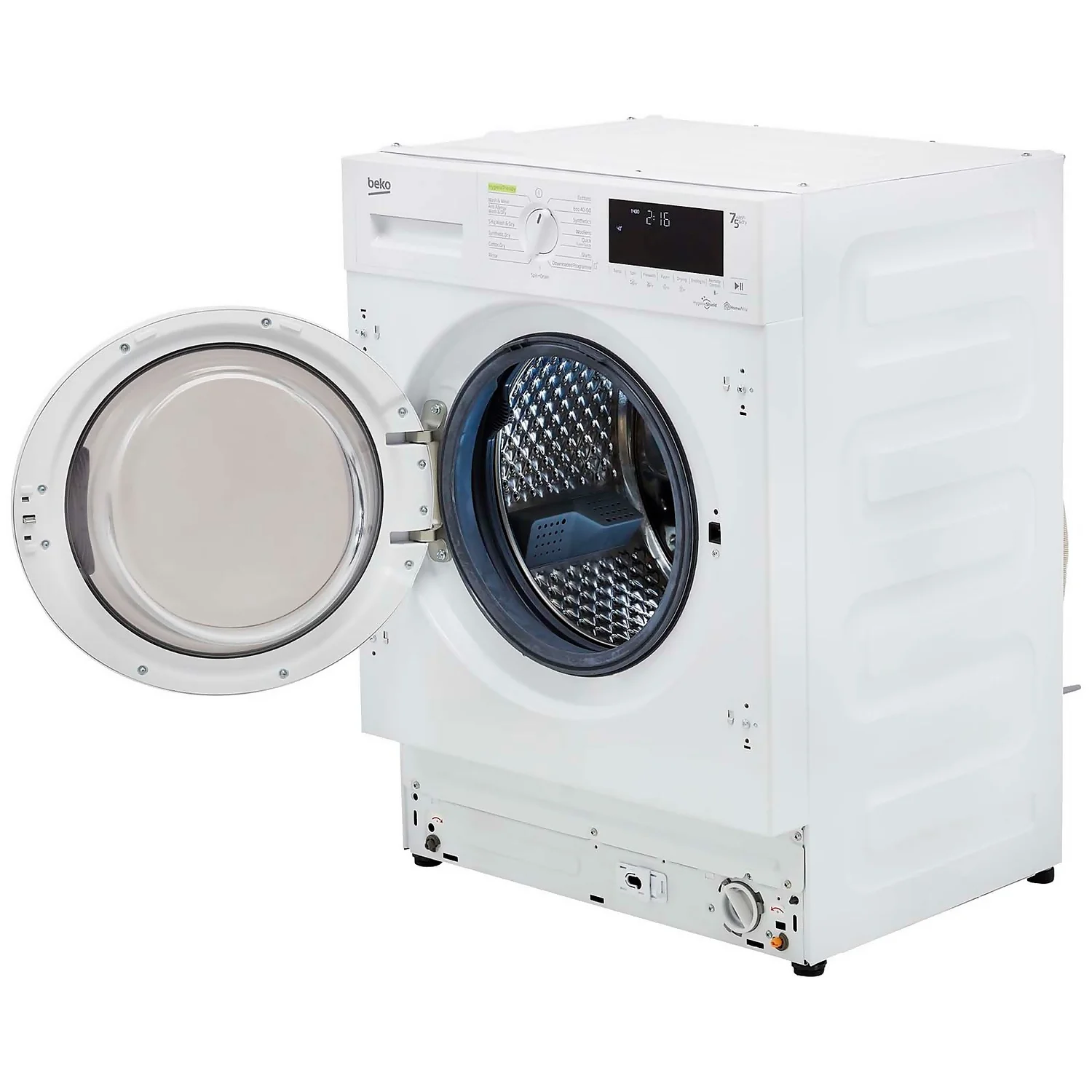 Beko WDIK754421 Integrated 7Kg / 5Kg Washer Dryer With 1400 Rpm - White 6 Beko WDIK754421 Integrated 7Kg / 5Kg Washer Dryer With 1400 Rpm - White - Image 6