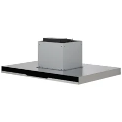 Hoover H-HOOD 700 HDSVI985B 90 Cm Island Cooker Hood - Stainless Steel / Black Glass -Hoove Kitchen Shop 13898786 2064971361209843