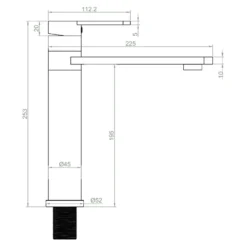 Isla Top Lever Tap - Brushed Steel -Hoove Kitchen Shop 13928915 1954998571355877