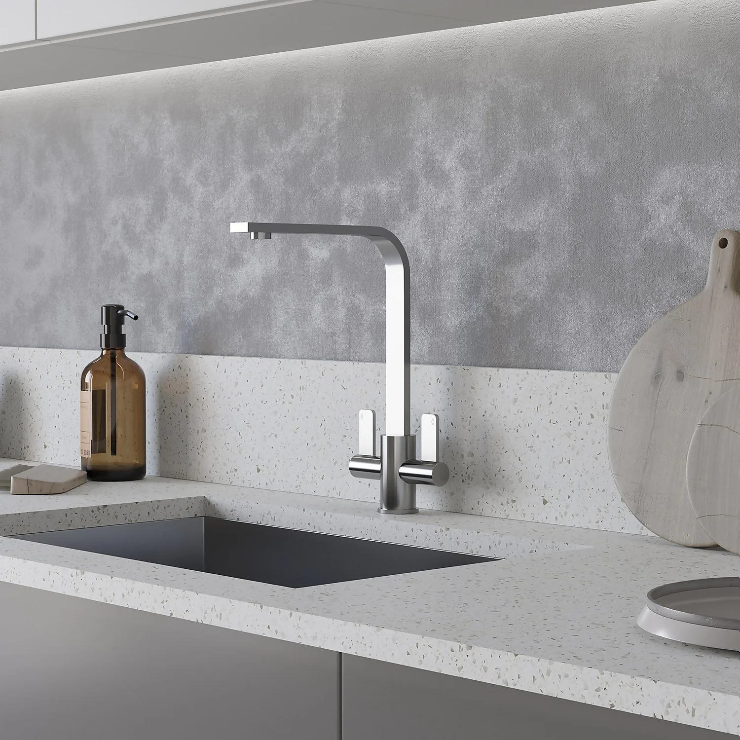 Skye Twin Lever Tap - Chrome 2 Skye Twin Lever Tap - Chrome - Image 2