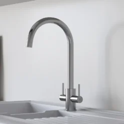 Carisa Twin Lever Tap - Chrome -Hoove Kitchen Shop 13929186 1594998572073246