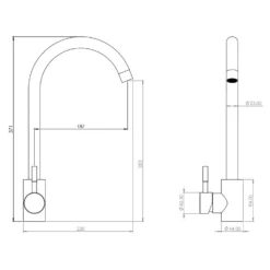 Leonie Side Lever Tap - Chrome 7 Leonie Side Lever Tap - Chrome -Hoove Kitchen Shop 13929187 1904998572080488