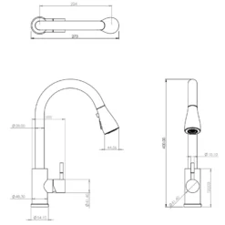 Leonie Pull And Spray Tap - Chrome -Hoove Kitchen Shop 13929189 1834998572077881