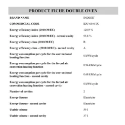 Indesit Aria IDU6340IX Built Under Electric Double Oven With Feet - Stainless Steel -Hoove Kitchen Shop 13950686 1294985911148958