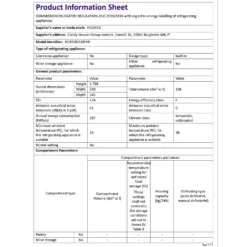 Hoover HOB50N518FVK Wi-Fi Connected Integrated 50/50 Frost Free Fridge Freezer With Sliding Door Fixing Kit - White -Hoove Kitchen Shop 13950690 1014985911498731