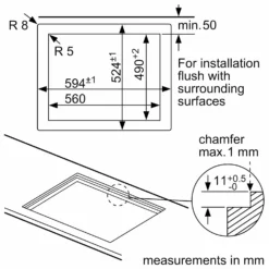 Bosch Serie 6 PPP6A6B90 59cm Gas Hob - Black -Hoove Kitchen Shop 13950701 2884985910423975