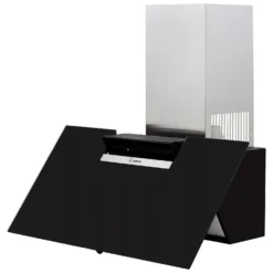 Bosch Serie 2 DWK87EM60B 80 Cm Angled Chimney Cooker Hood - Black -Hoove Kitchen Shop 13950702 1334985911364358