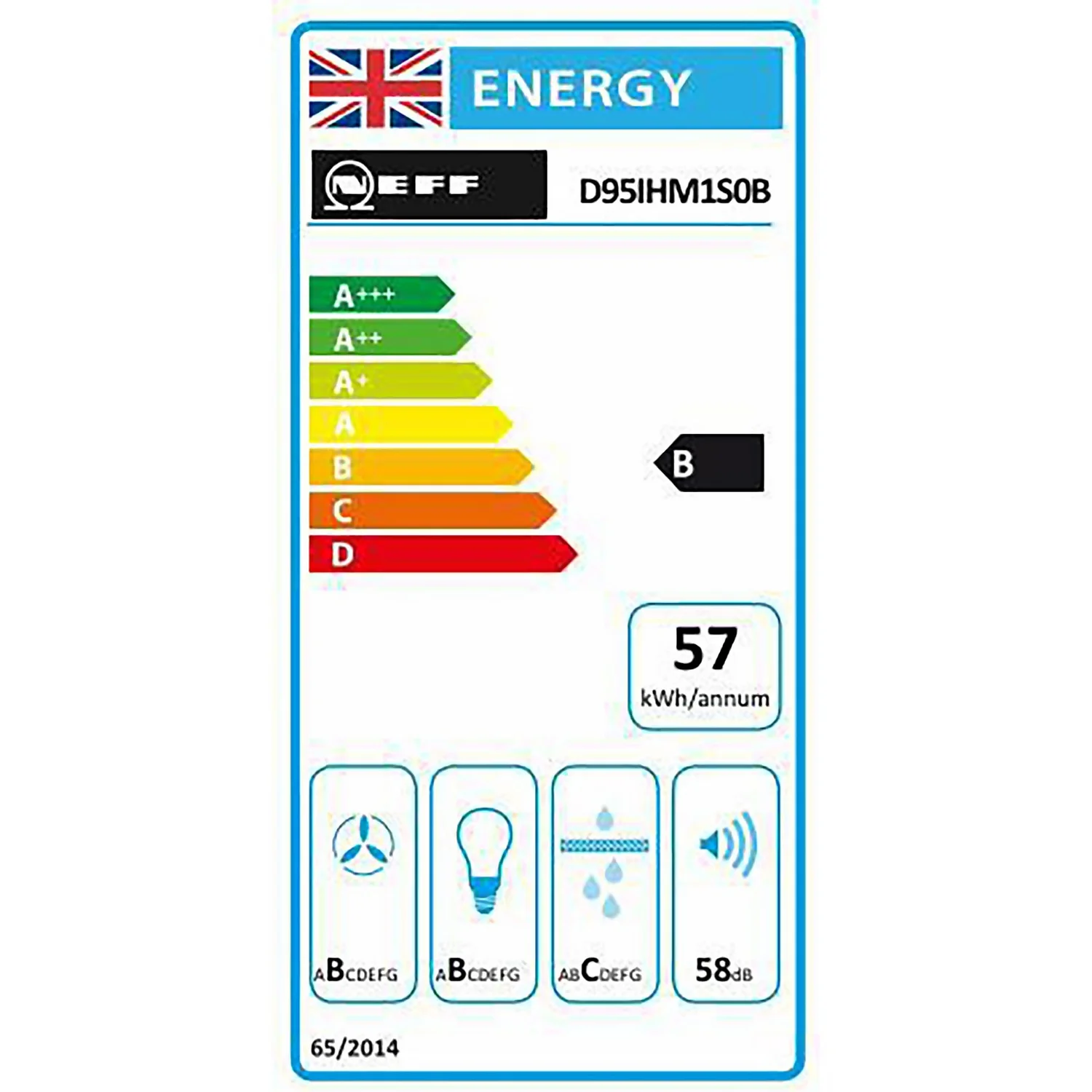 NEFF N50 D95IHM1S0B 89 Cm Angled Chimney Cooker Hood - Black 9 NEFF N50 D95IHM1S0B 89 Cm Angled Chimney Cooker Hood - Black - Image 9