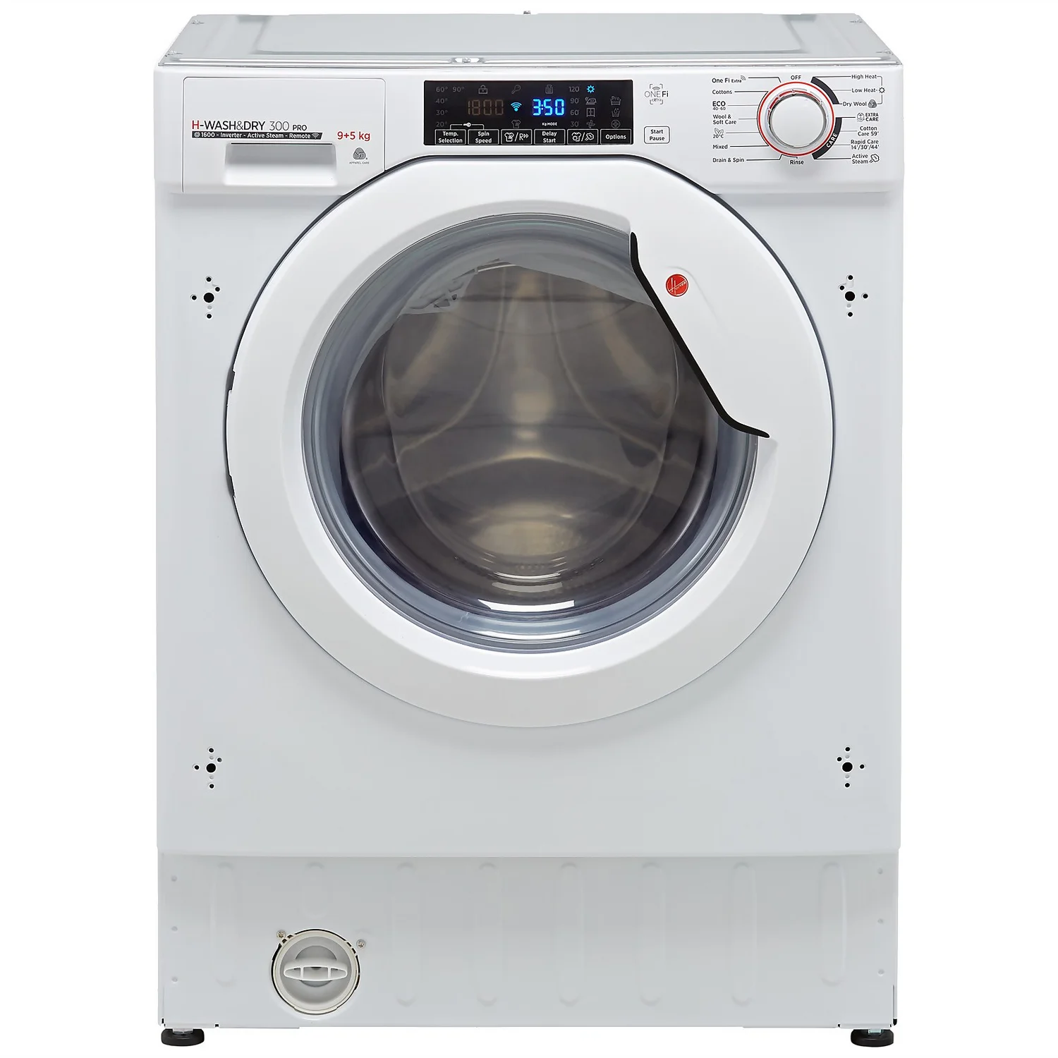 Hoover H-WASH&DRY 300 PRO HBDOS695TME Wi-Fi Connected Integrated 9Kg / 5Kg Washer Dryer With 1600 Rpm - White 1 Hoover H-WASH&DRY 300 PRO HBDOS695TME Wi-Fi Connected Integrated 9Kg / 5Kg Washer Dryer With 1600 Rpm - White