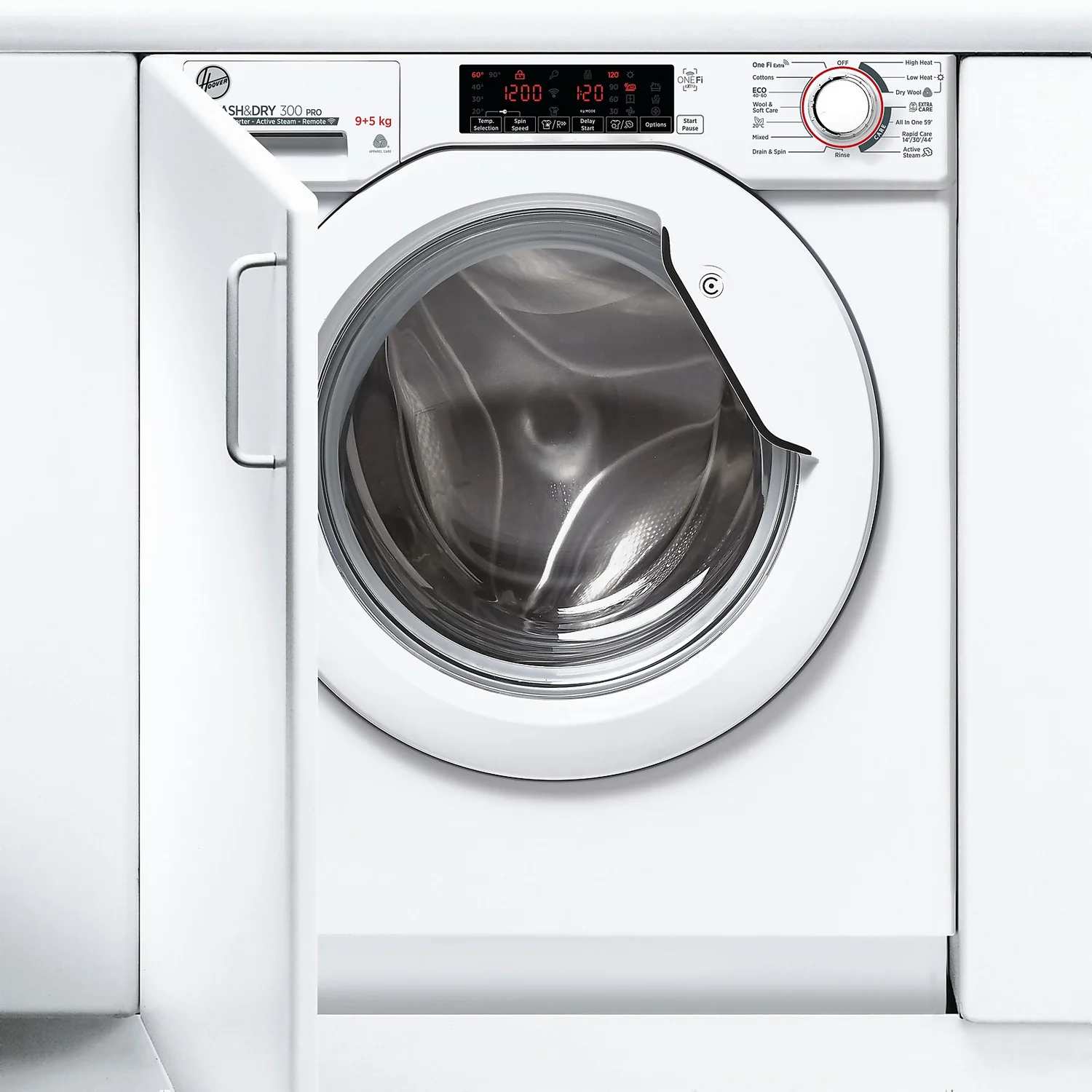 Hoover H-WASH&DRY 300 PRO HBDOS695TME Wi-Fi Connected Integrated 9Kg / 5Kg Washer Dryer With 1600 Rpm - White 3 Hoover H-WASH&DRY 300 PRO HBDOS695TME Wi-Fi Connected Integrated 9Kg / 5Kg Washer Dryer With 1600 Rpm - White - Image 3