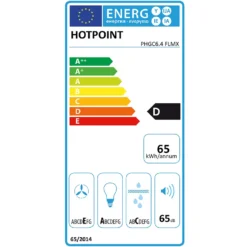 Hotpoint PHGC6.4FLMX 60cm Chimney Cooker Hood - Stainless Steel -Hoove Kitchen Shop 14200045 1105011778017902