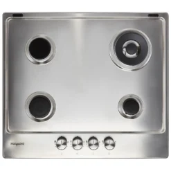 Hotpoint PPH60GDFIXUK 59cm Gas Hob - Silver -Hoove Kitchen Shop 14200046 1875011750184880