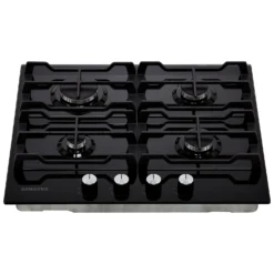 Samsung Prezio NA64H3000AK 60cm Gas Hob - Black / Glass 12 Samsung Prezio NA64H3000AK 60cm Gas Hob - Black / Glass -Hoove Kitchen Shop 14200057 1035011750305390