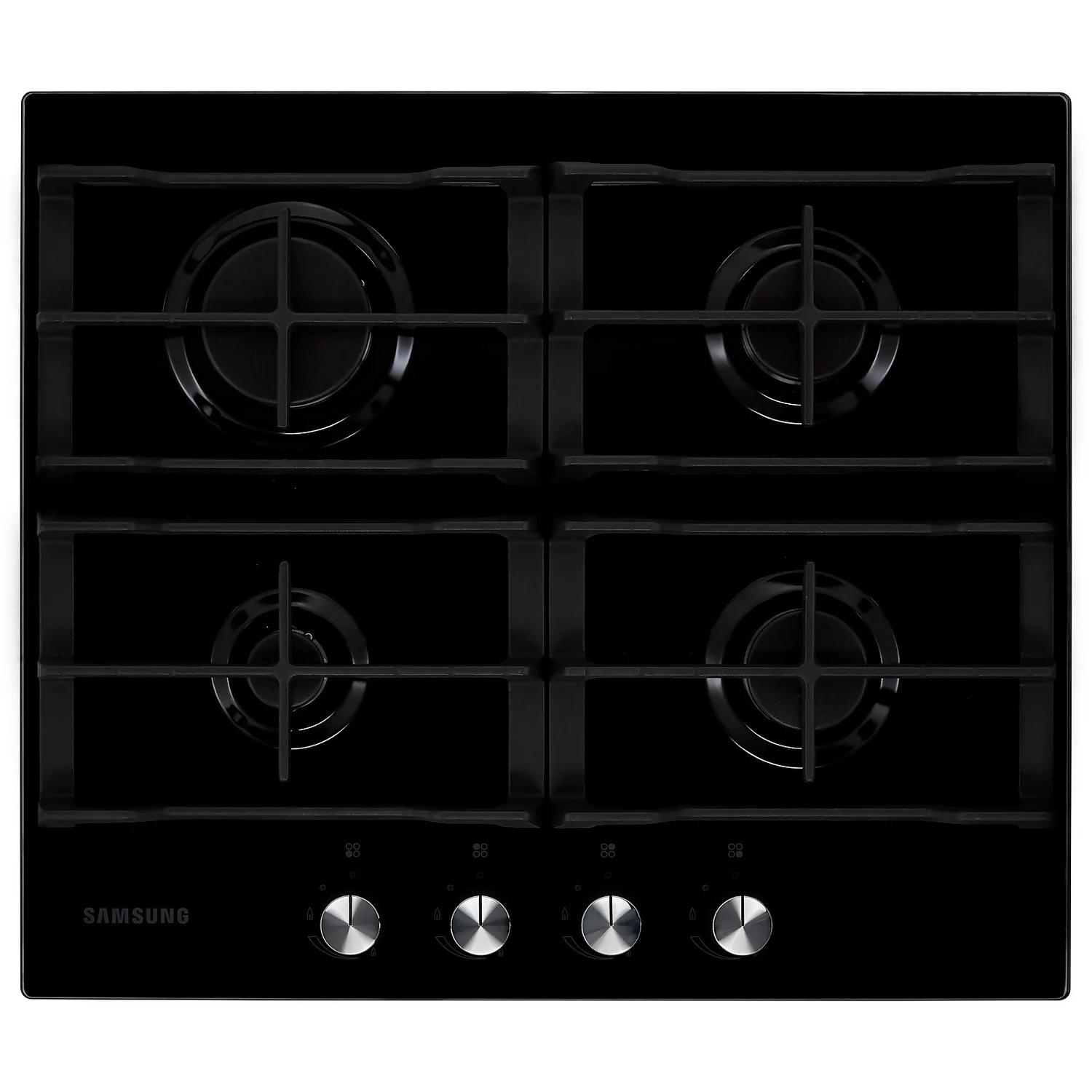 Samsung Prezio NA64H3000AK 60cm Gas Hob - Black / Glass 1 Samsung Prezio NA64H3000AK 60cm Gas Hob - Black / Glass